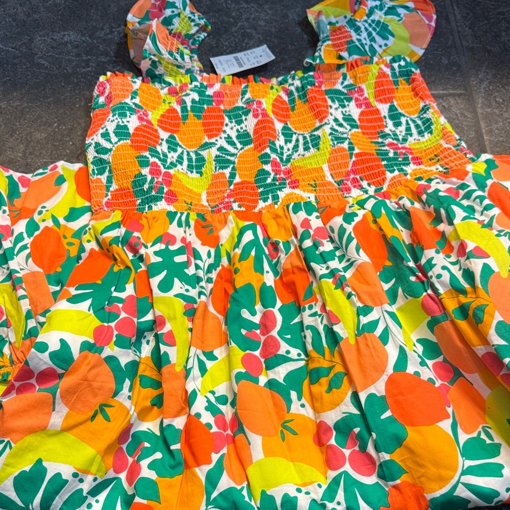 Colorful Floral Smocked Dress